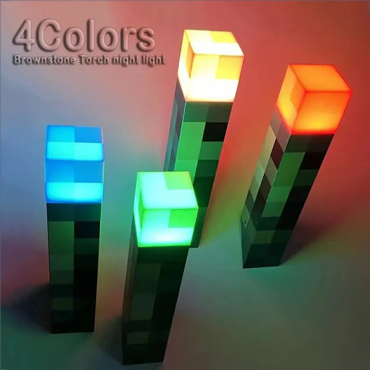LED Flashlight Torch Lamp 11 Inch USB Charging Bedroom Decorative Night Light with Buckle Children's Gift