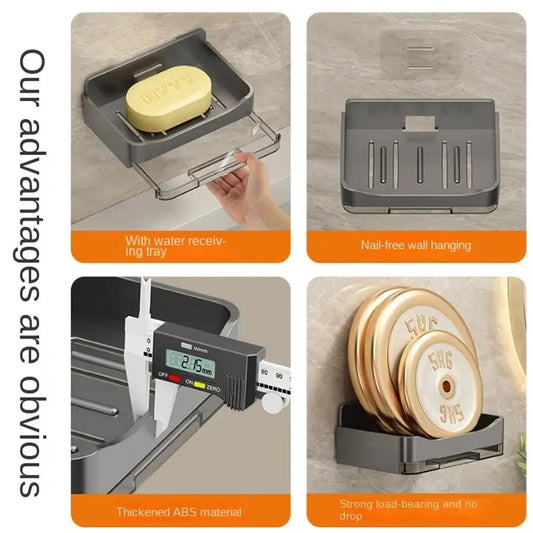 Suporte de sabão de drenagem montada na parede