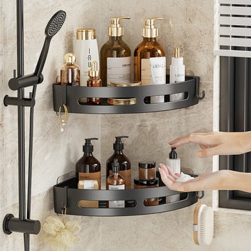 3/2/1 PCS Strong Adhesive No Drill Shower Shelf Storage Upgraded Waterproof Bathroom Organizer Shampoo & Towel Holder Wall Mount